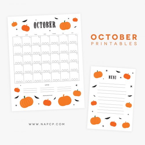 October Printable Menu and Calendar - National Association of ...